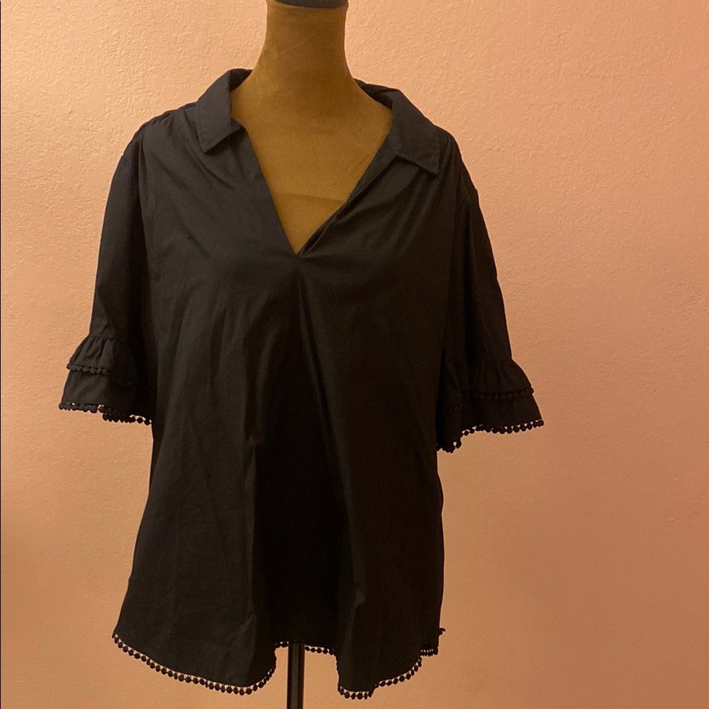 CHICO’S.Elegant Black Women's Top